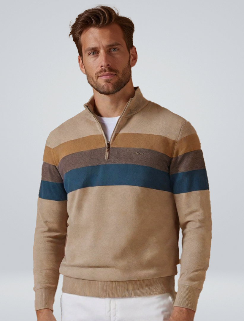 Umberto | Striped Turtleneck Sweater