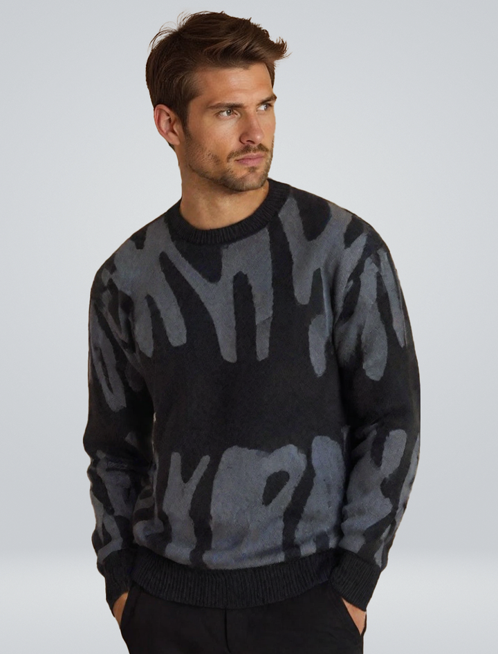 Pompeo | Casual Sweater with Contrast Color