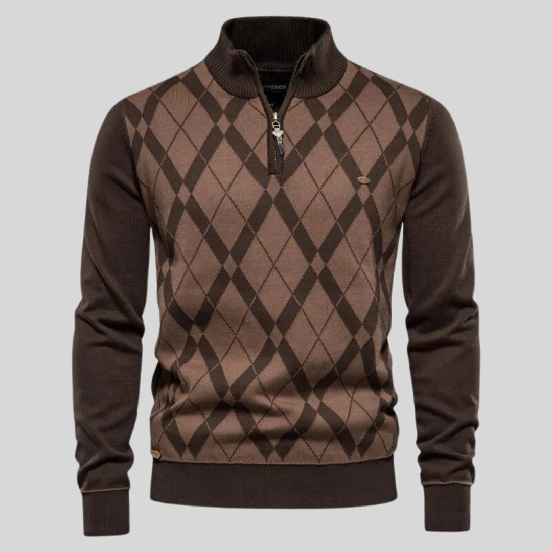 Primo | Argyle Knit Sweater