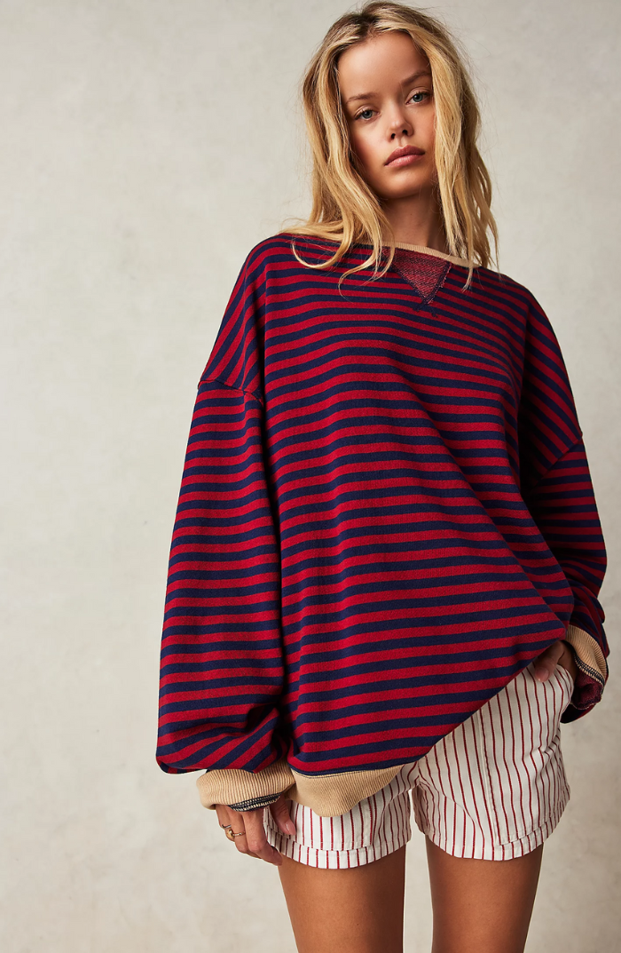 Adèle | Pull oversize rayé