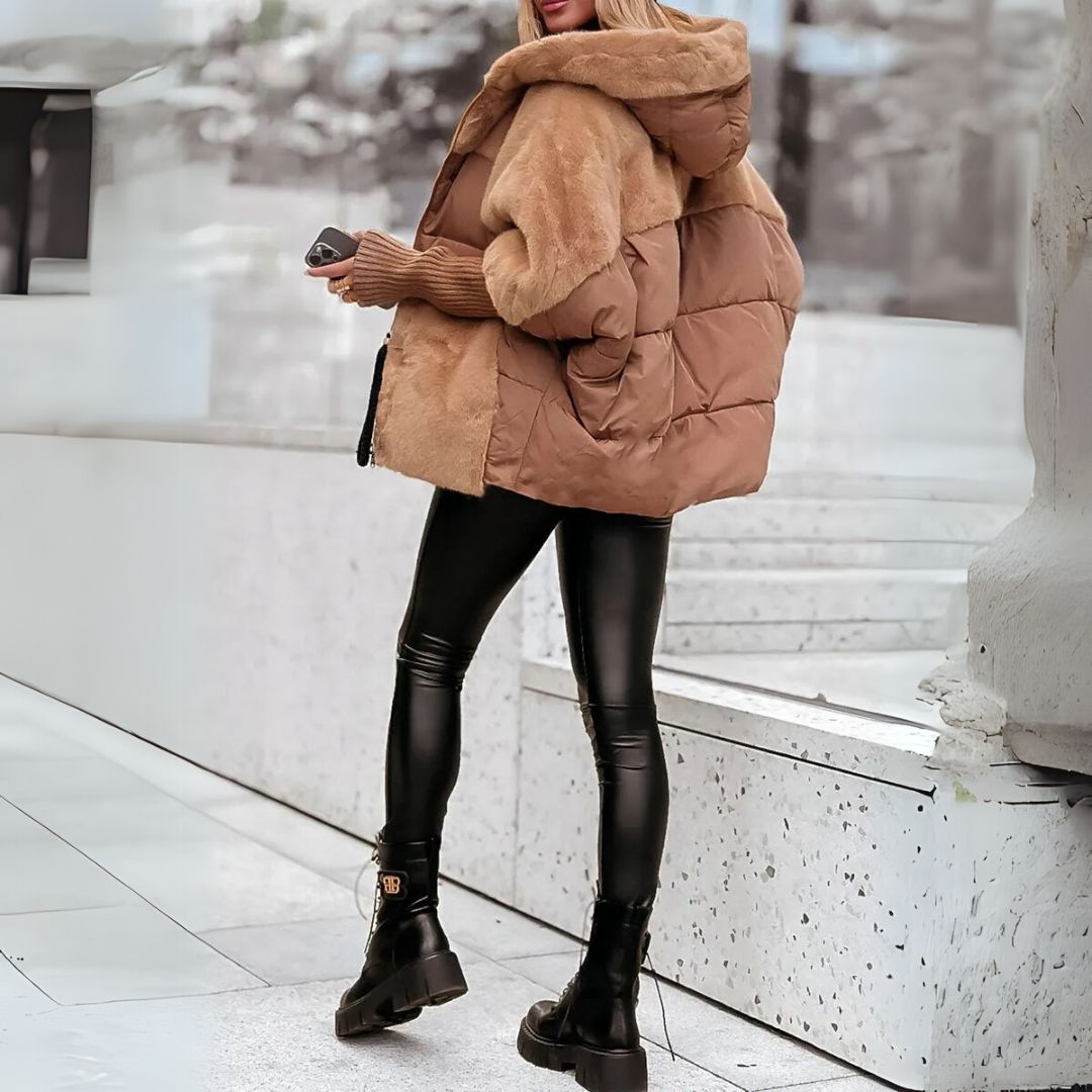 Ava - down jacket with plush blend