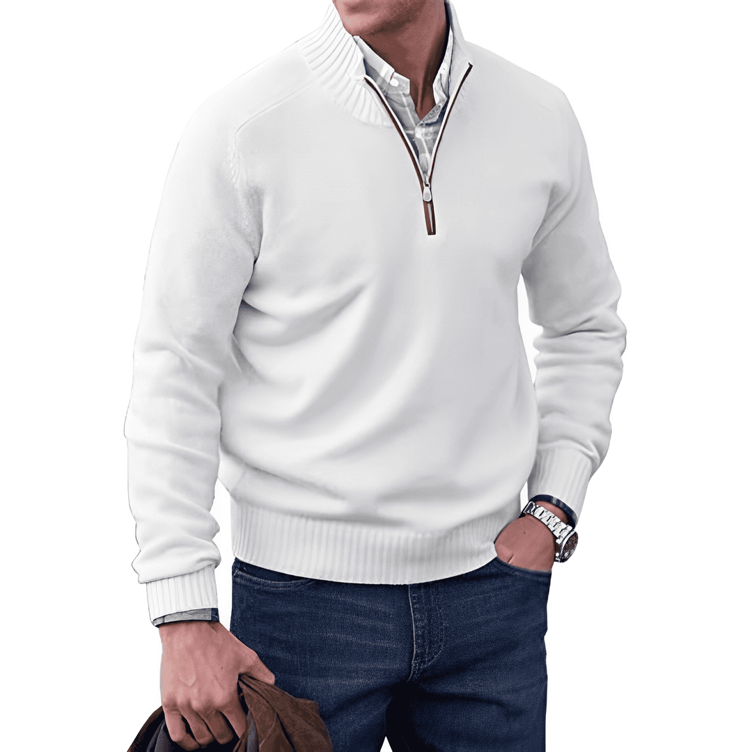 Belisario | Elegant cashmere sweater with zip