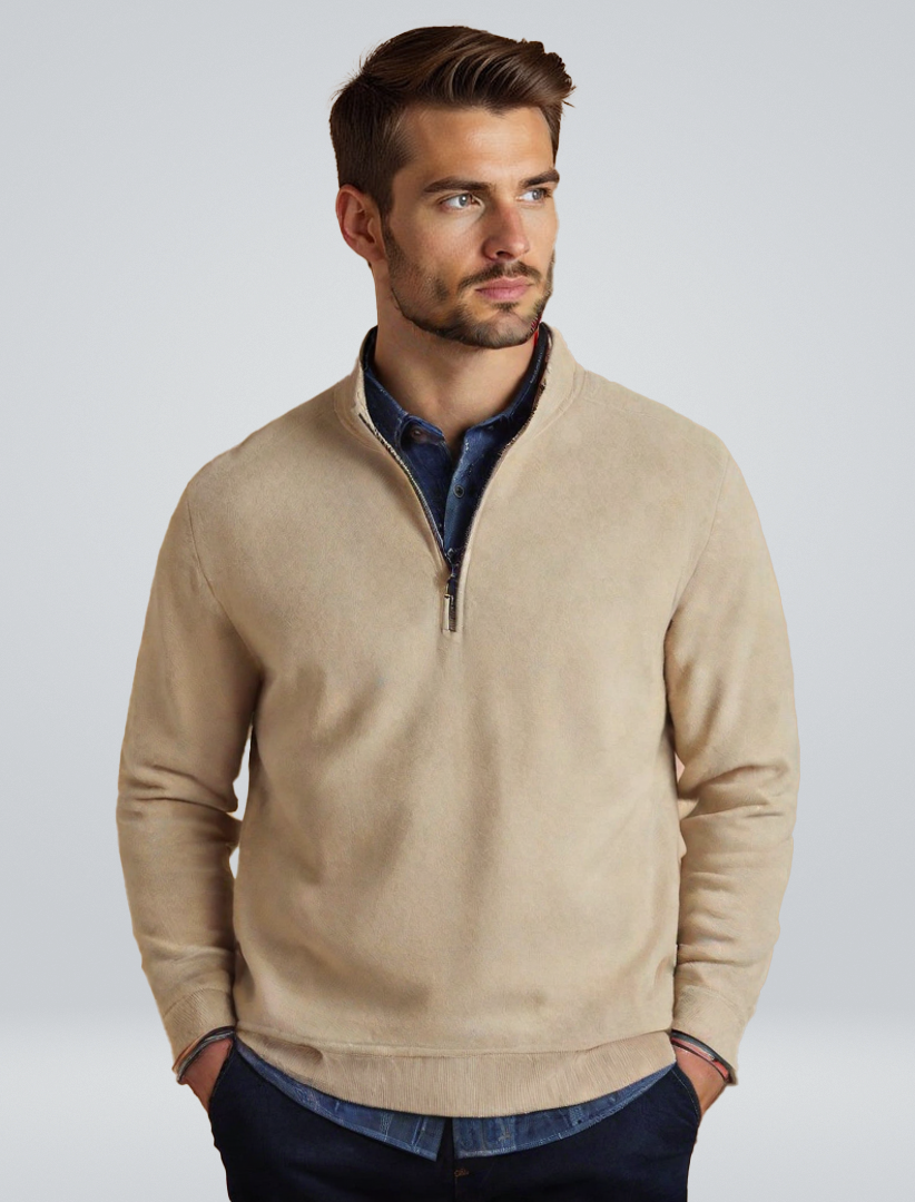 Belisario | Elegant cashmere sweater with zip