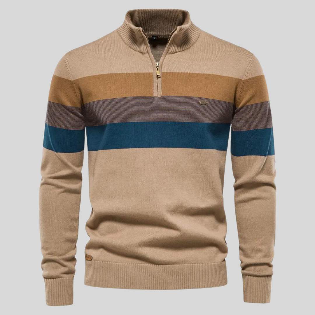 Umberto | Striped Turtleneck Sweater