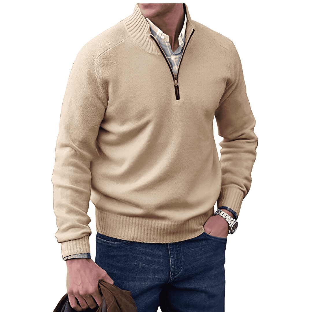 Belisario | Elegant cashmere sweater with zip