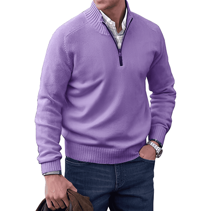 Belisario | Elegant cashmere sweater with zip