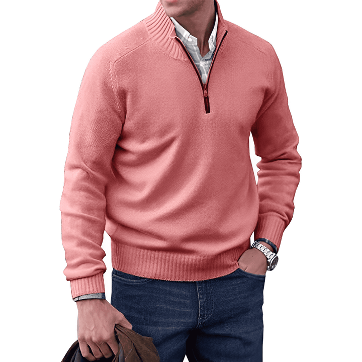 Belisario | Elegant cashmere sweater with zip