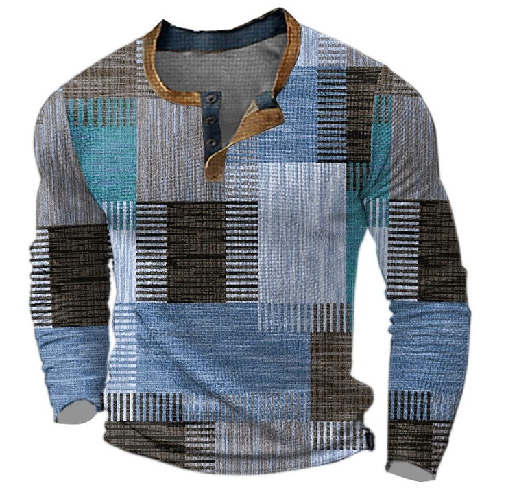 Giacomo | Elegant Long Sleeve Patchwork Shirt