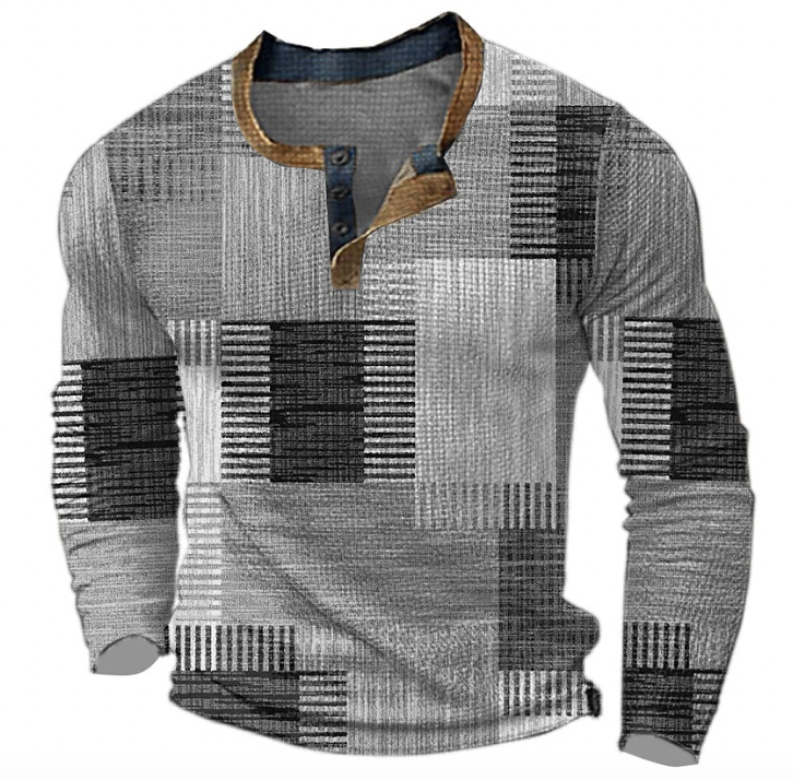 Giacomo | Elegant Long Sleeve Patchwork Shirt