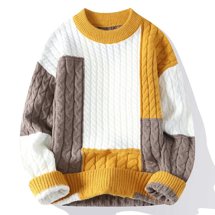 Franchino | Casual Sweater with Color Blocks