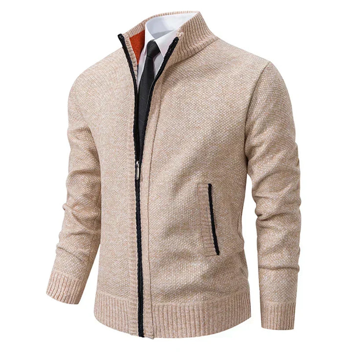 Leandro | Knitted Cardigan with Zipper Closure