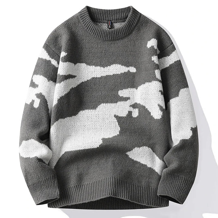 Mariella | Men's Sweater with Cloud Pattern