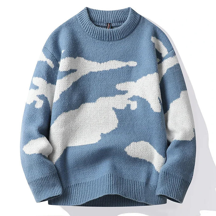 Mariella | Men's Sweater with Cloud Pattern