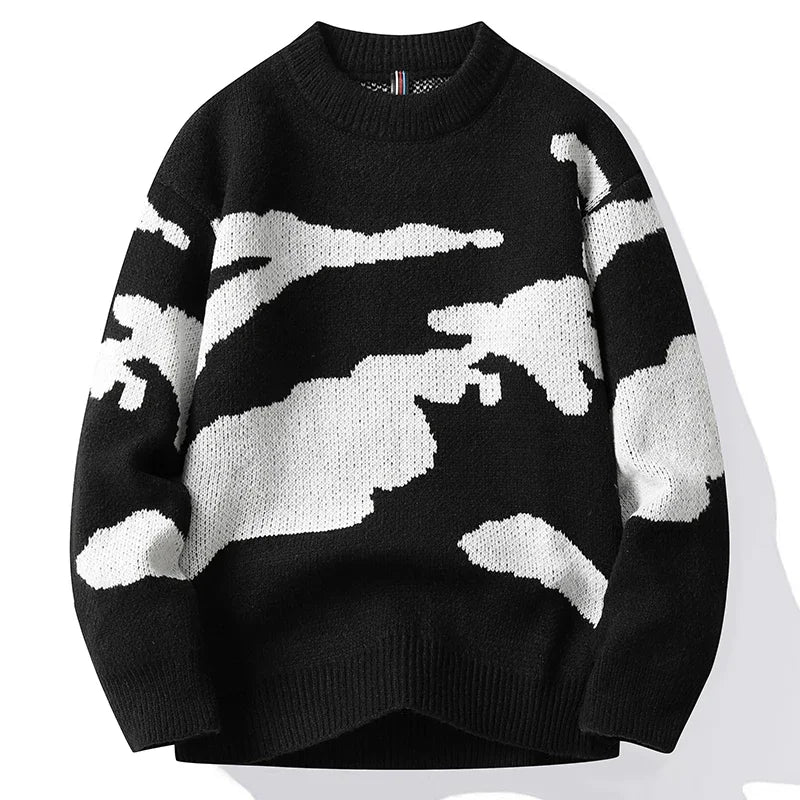 Mariella | Men's Sweater with Cloud Pattern