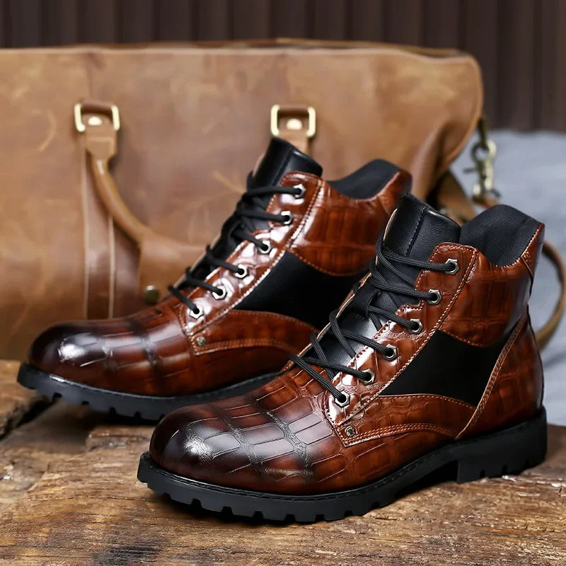 Rendell™ Croco Leather Boots