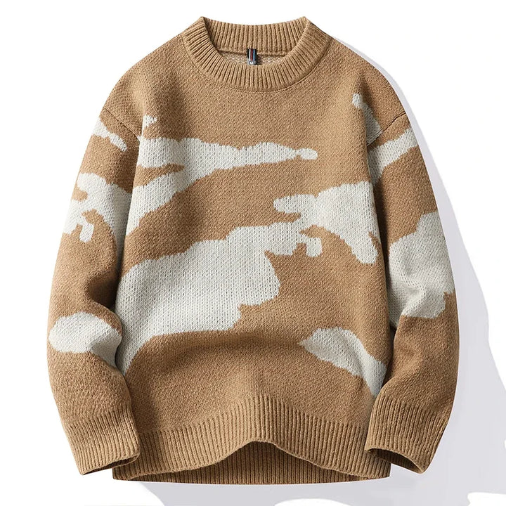 Mariella | Men's Sweater with Cloud Pattern