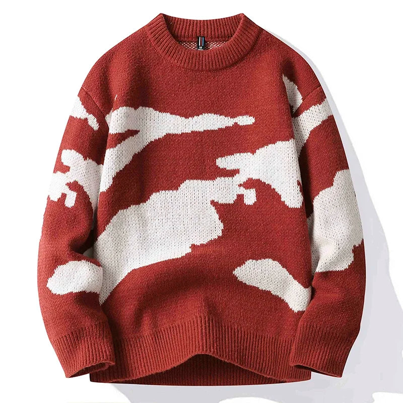 Mariella | Men's Sweater with Cloud Pattern