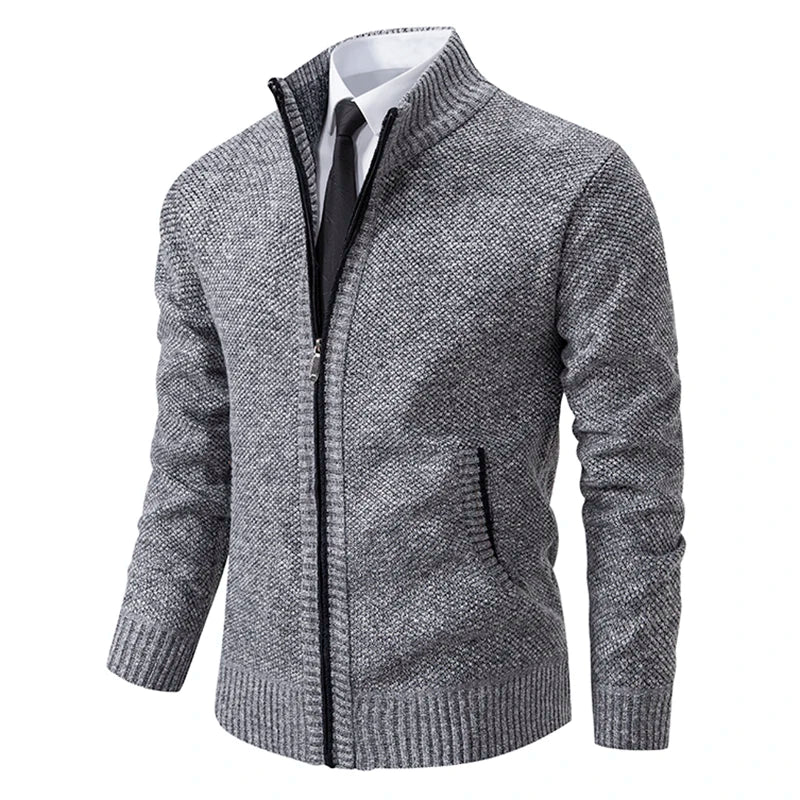 Leandro | Knitted Cardigan with Zipper Closure