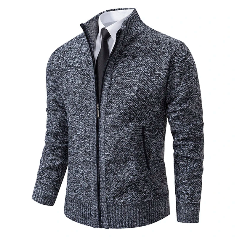 Leandro | Knitted Cardigan with Zipper Closure