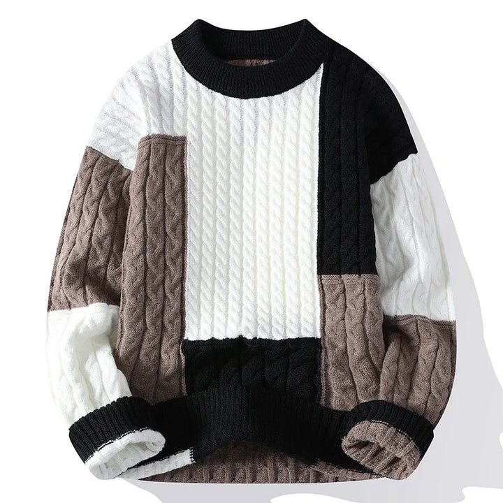 Franchino | Casual Sweater with Color Blocks