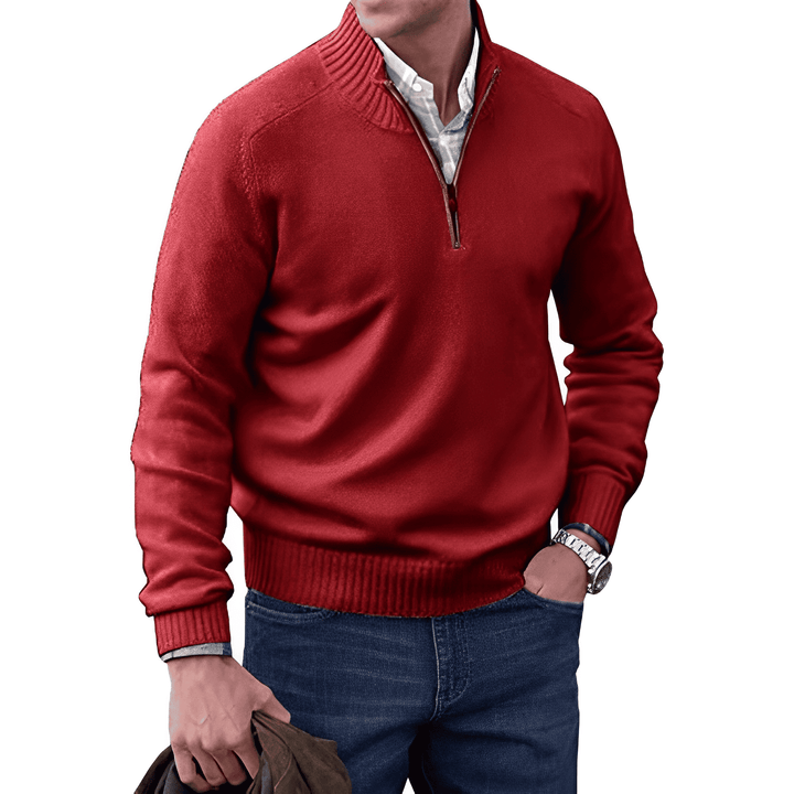 Belisario | Elegant cashmere sweater with zip