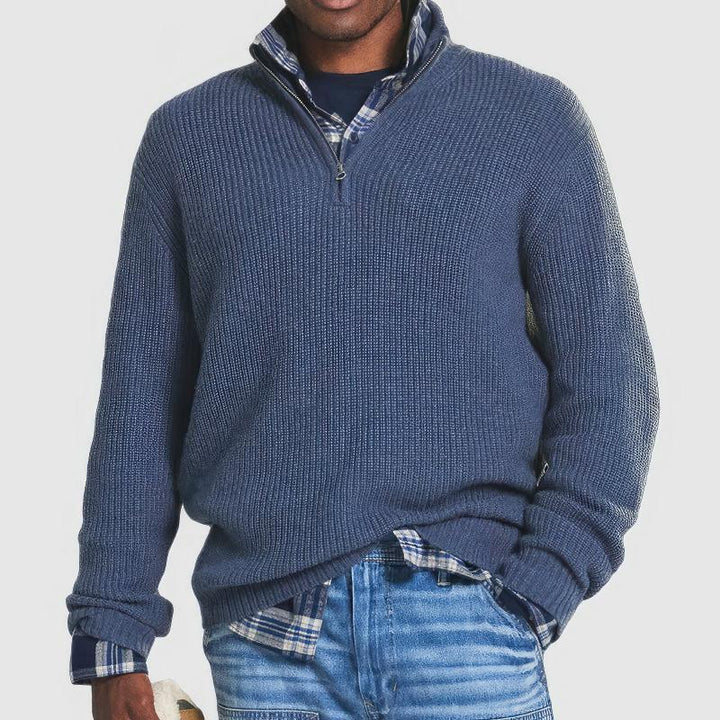 Egidio | Knitted Sweater with Zip