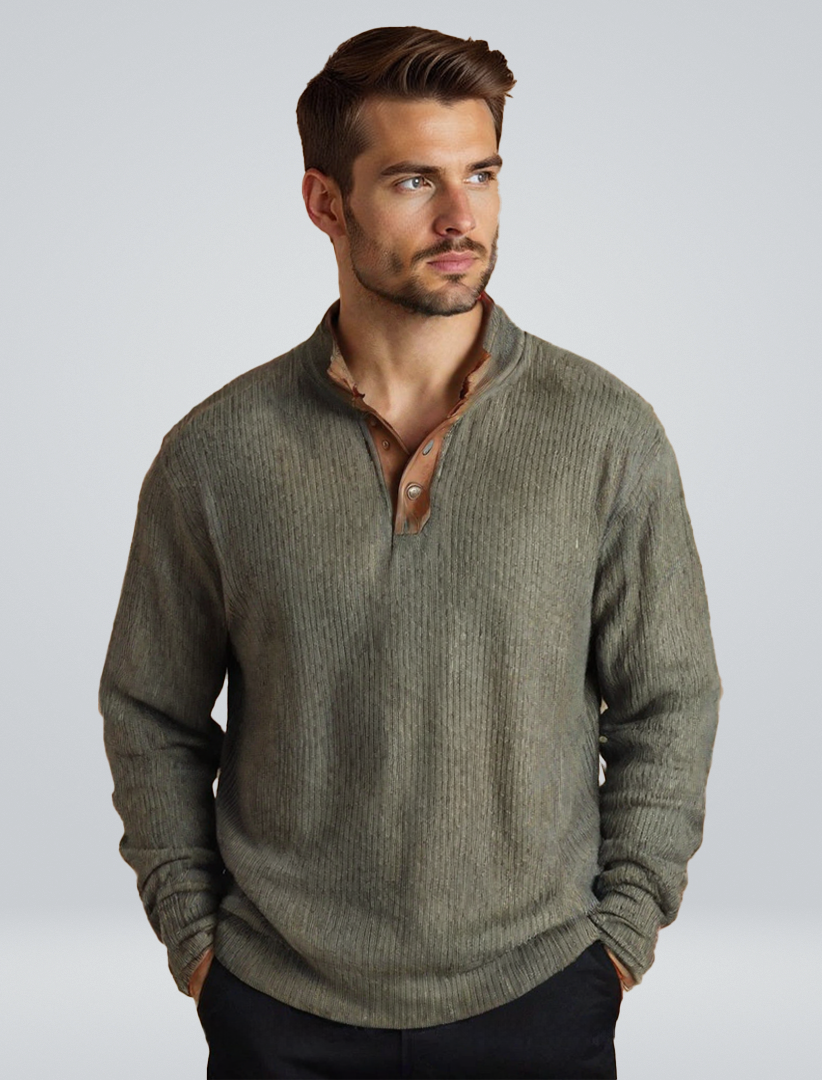 Ivano | Corduroy Sweater with Collar